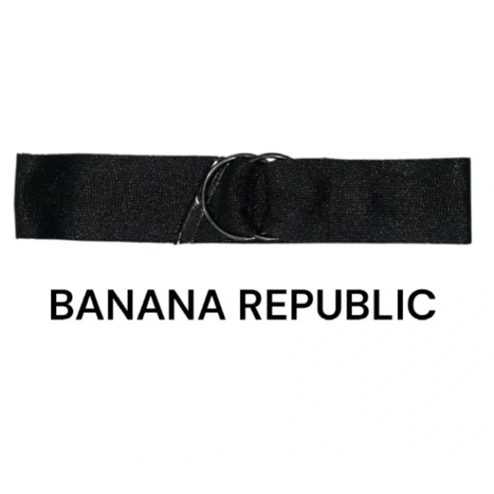 Authentic Banana Republic designer wide shimmer black mesh belt sz S/M